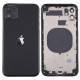 Chasis con componentes iphone 11 (carcasa tapa trasera con logo + marco) Negro