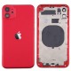 Chasis sin componentes iphone 11 (carcasa tapa trasera con logo + marco) Rojo