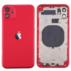 Chasis sin componentes iphone 11 (carcasa tapa trasera con logo + marco) Rojo