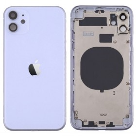 Chasis sin componentes iphone 11 (carcasa tapa trasera con logo + marco) Purpura/ violeta
