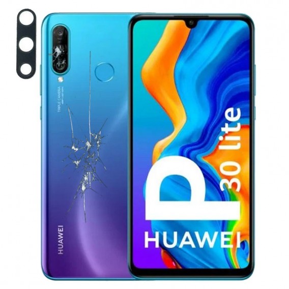 Reparacion/ cambio Tapa trasera + lente camara trasera Huawei P30 lite