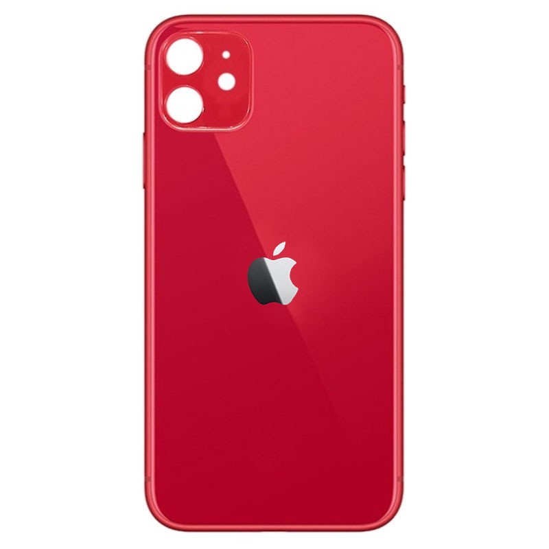 Tapa trasera cristal iPhone 11 rojo