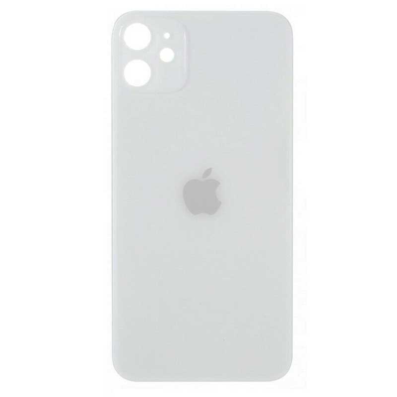 Tapa trasera cristal iPhone 11 Blanco/ Plata