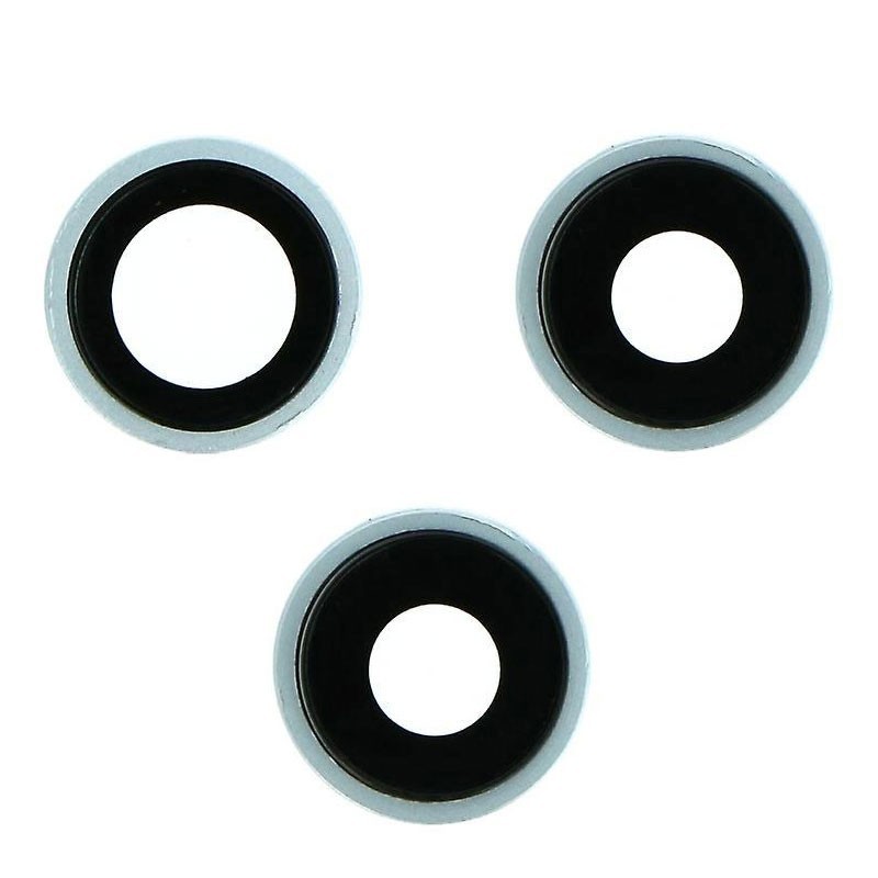 Set lentes camara trasera iphone 11 Pro Max Blanco