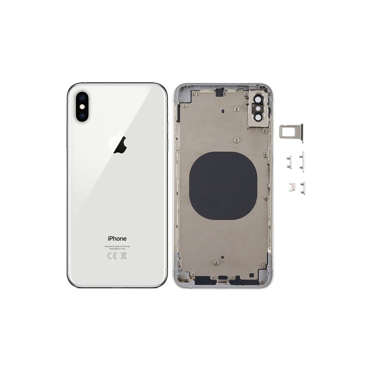 Chasis y tapa trasera sin componente para iPhone Xs Max Blanco