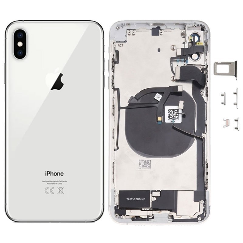 Chasis y tapa trasera con componente para iPhone Xs Max Blanco