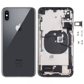 Chasis y tapa trasera con componente para iPhone Xs Max Negro