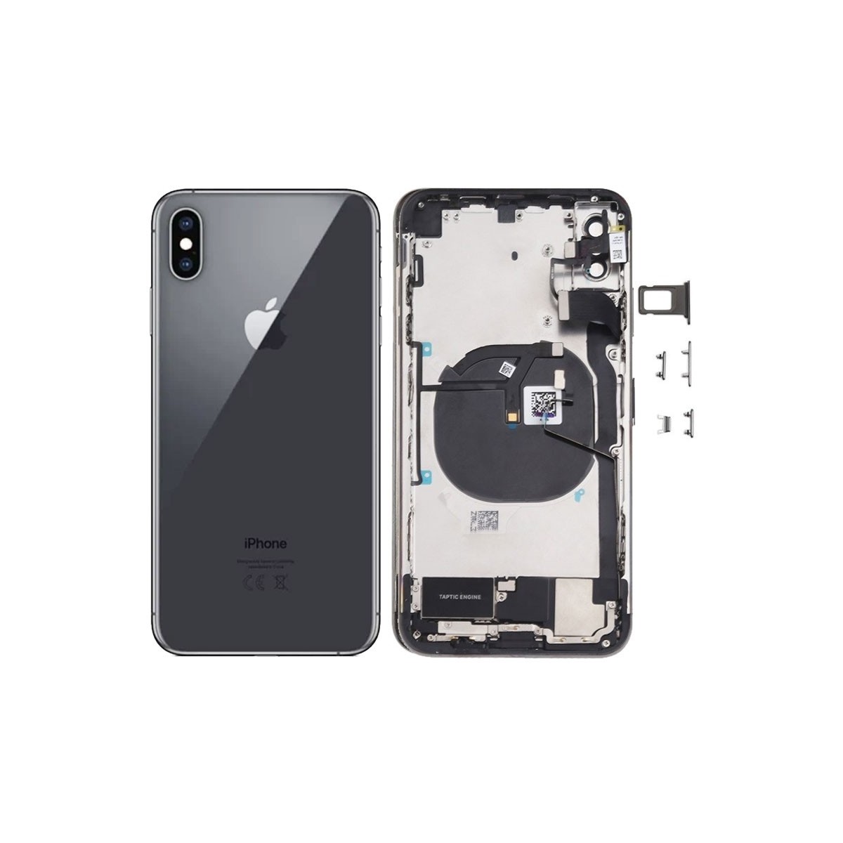 Chasis y tapa trasera con componente para iPhone Xs Max Negro