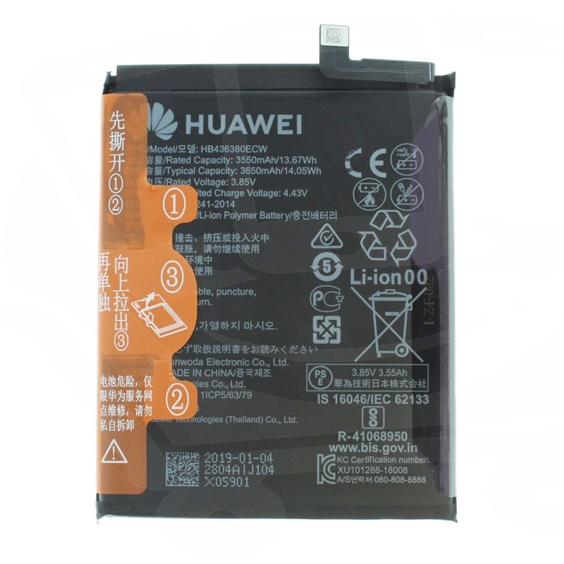 Bateria original Huawei P30 HB436380ECW 3650 mAh