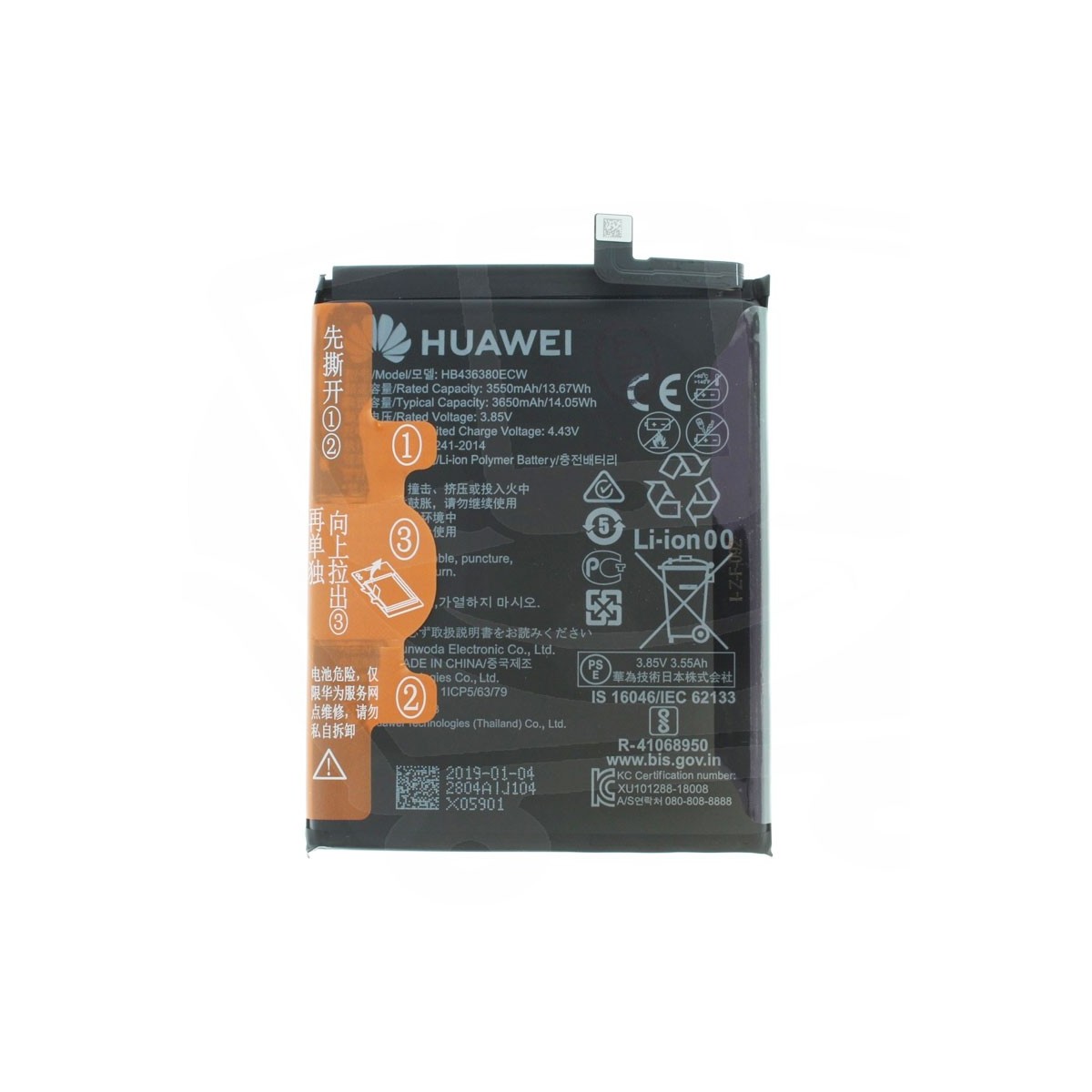 Bateria original Huawei P30 HB436380ECW 3650 mAh