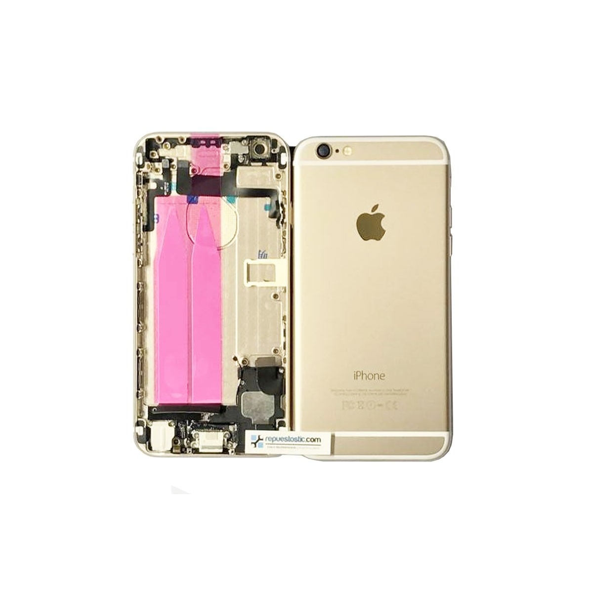 Carcasa Trasera Completa para iPhone 6 Dorada