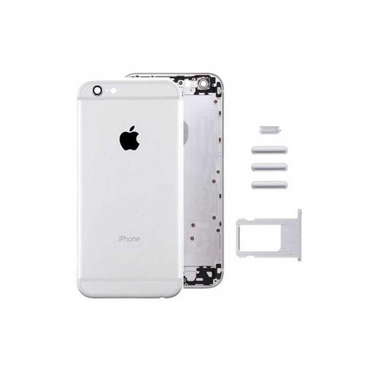 Carcasa Trasera para iPhone 6 Plateada 
