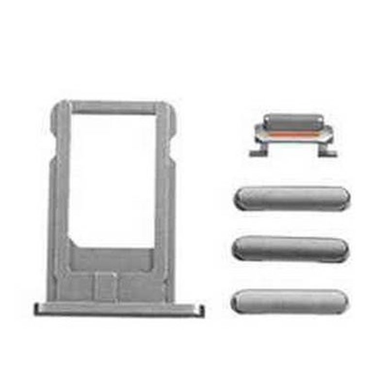 Repuesto porta sim y botones laterales iPhone 6 Plus gris oscuro