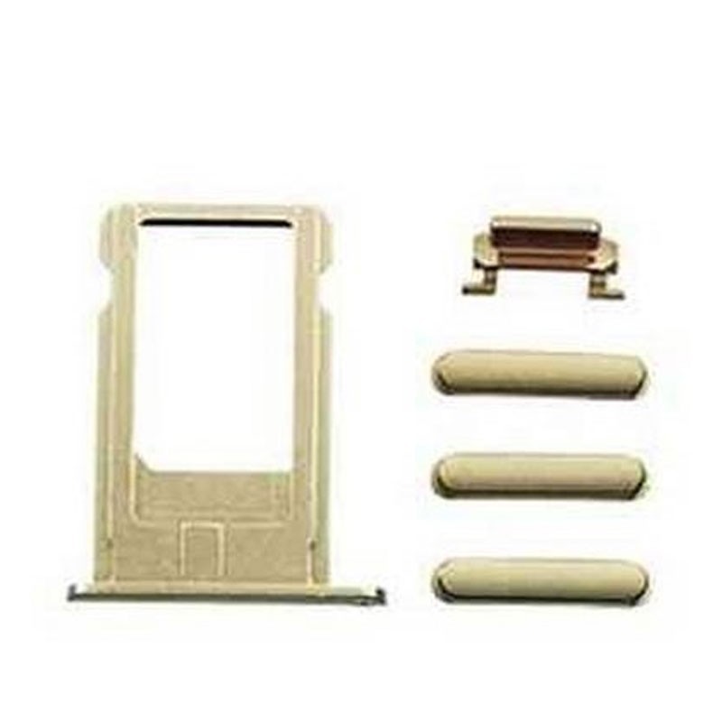 Repuesto porta sim y botones laterales iPhone 6 Plus oro