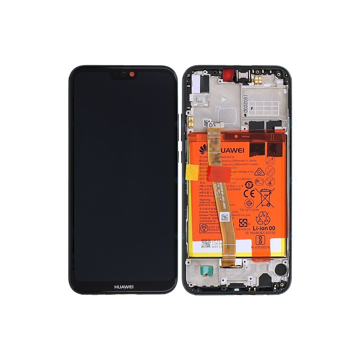 Pantalla completa original con marco Huawei P20 Lite Negro