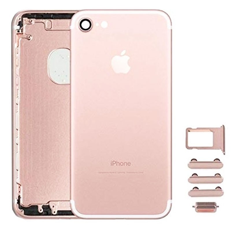 chasis iPhone 7 (tapa con logo + marco) oro rosa
