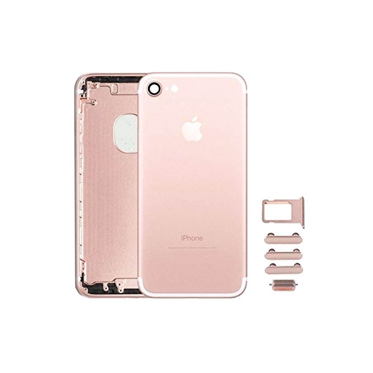 chasis iPhone 7 (tapa con logo + marco) oro rosa