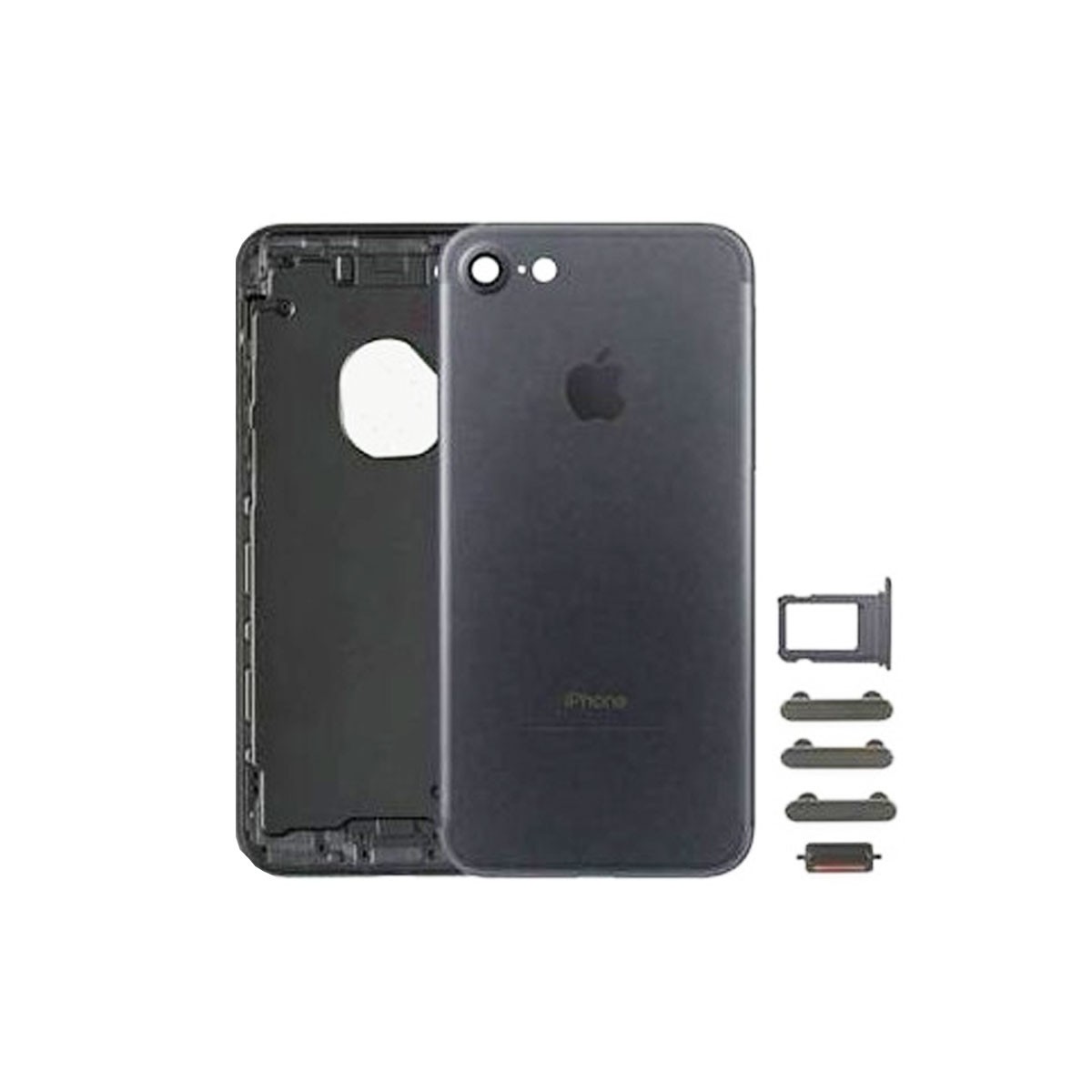 chasis iPhone 7 (tapa con logo + marco) preto mate