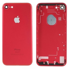 chasis iPhone 7 (tapa con logo + marco) rojo