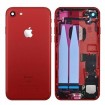 chasis iPhone 7 completo con componentes (tapa trasera con logo + marco) Rojo