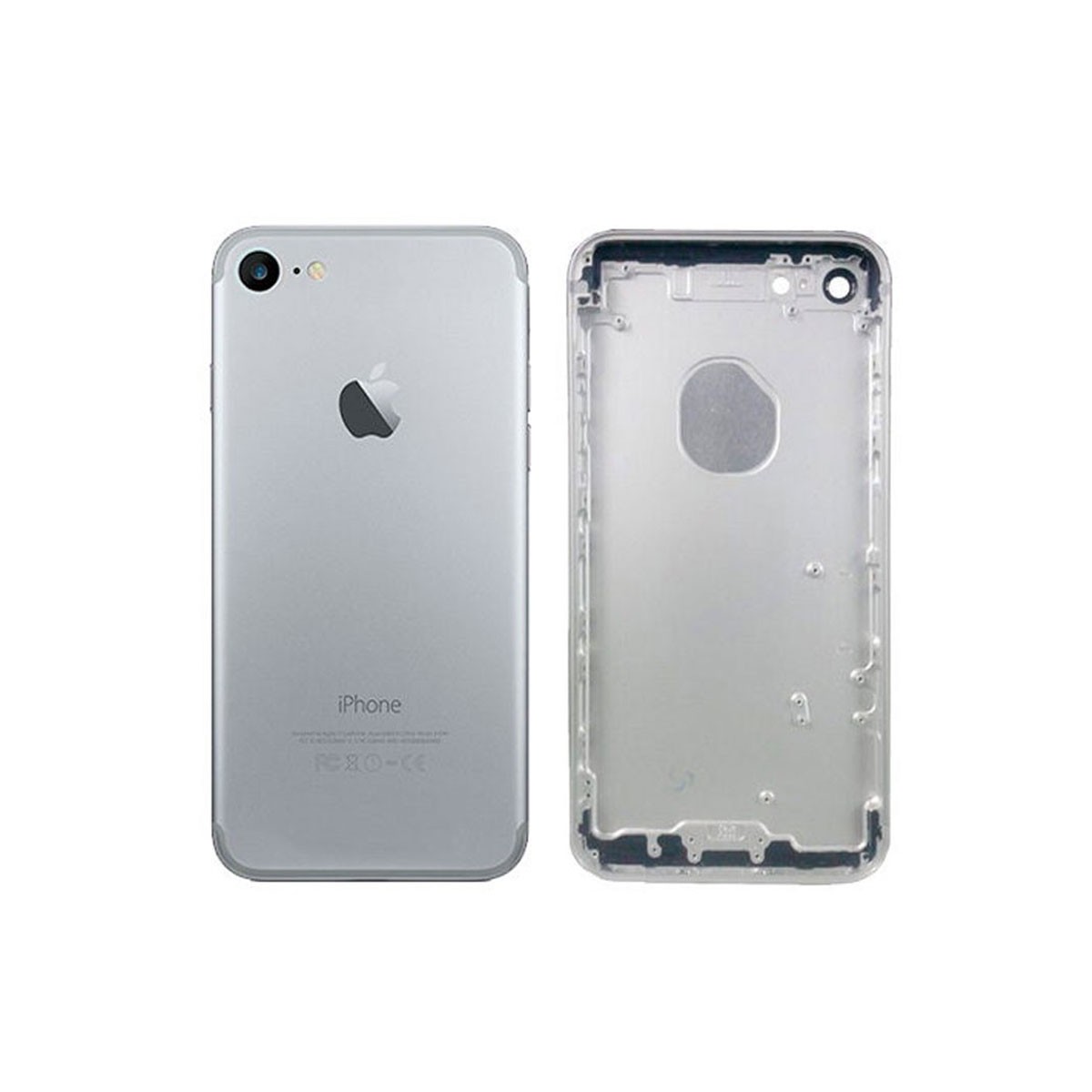 chasis iPhone 7 Plus (tapa con logo + marco) blanco (plata)