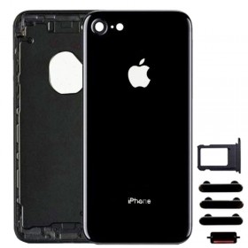 chasis iPhone 7 Plus (tapa con logo + marco) negro brillante