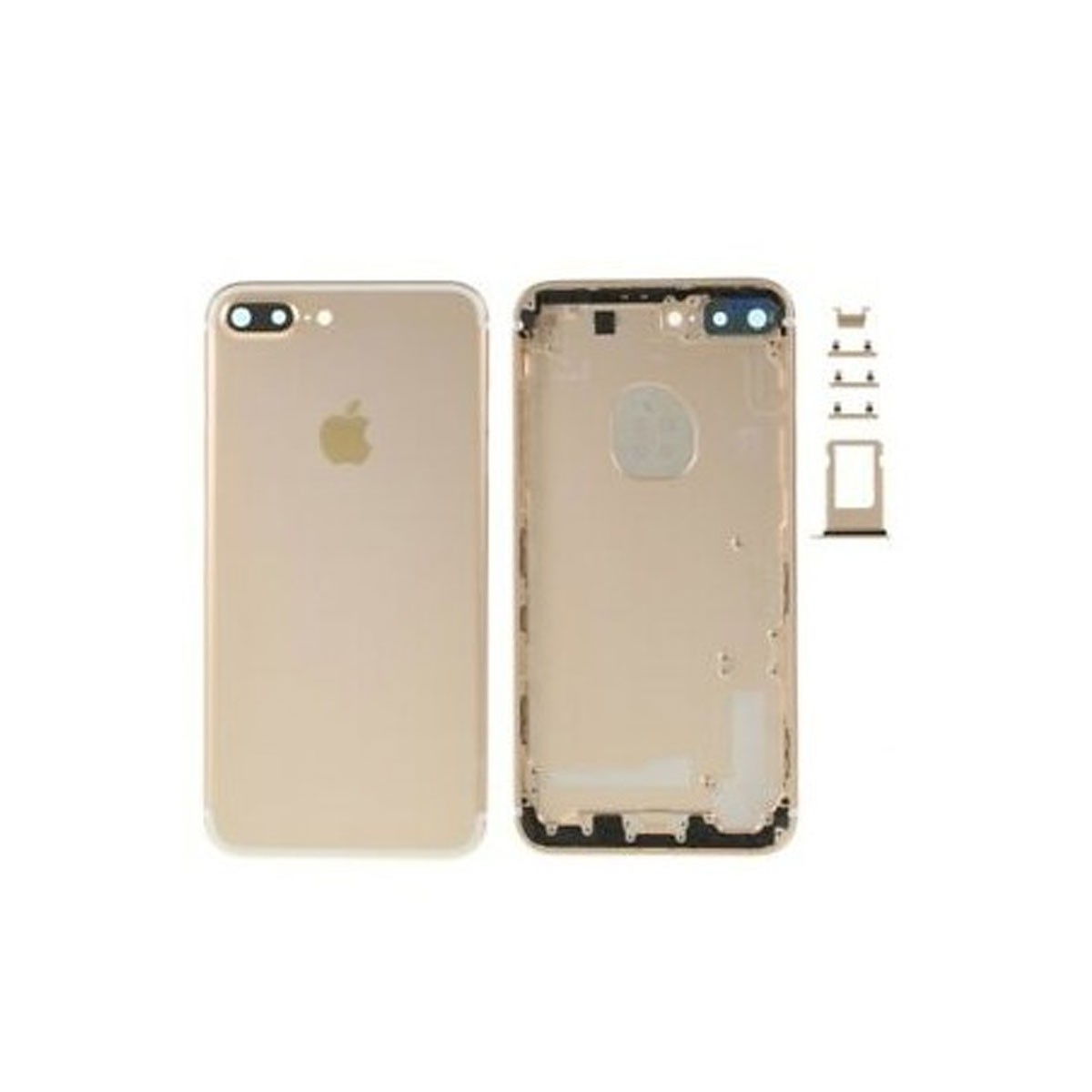 chasis iPhone 7 Plus (tapa con logo + marco) oro
