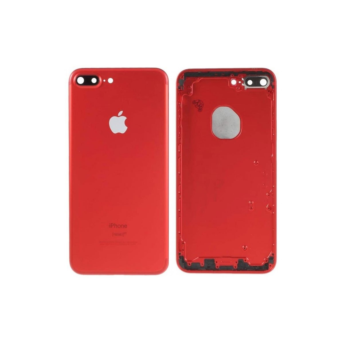 chasis iPhone 7 Plus (tapa con logo + marco) rojo