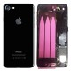 chasis iPhone 7 Plus completo con componentes (tapa trasera con logo + marco) negro brillante