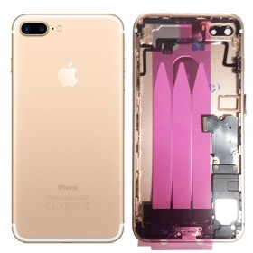 chasis iPhone 7 Plus completo con componentes (tapa trasera con logo + marco) oro