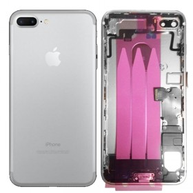 chasis iPhone 7 Plus completo con componentes (tapa trasera con logo + marco) plata