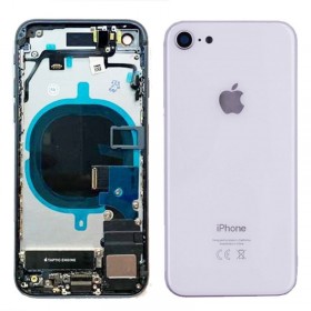 Chasis iPhone 8 completo con componentes (tapa trasera con logo + marco) Plata