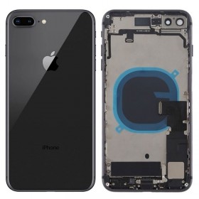 Chasis carcasa con tapa trasera y componentes iPhone 8 Plus Negro