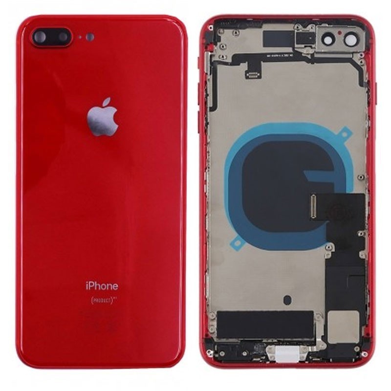 Chasis/ carcasa con tapa trasera y componentes iPhone 8 Plus Roja
