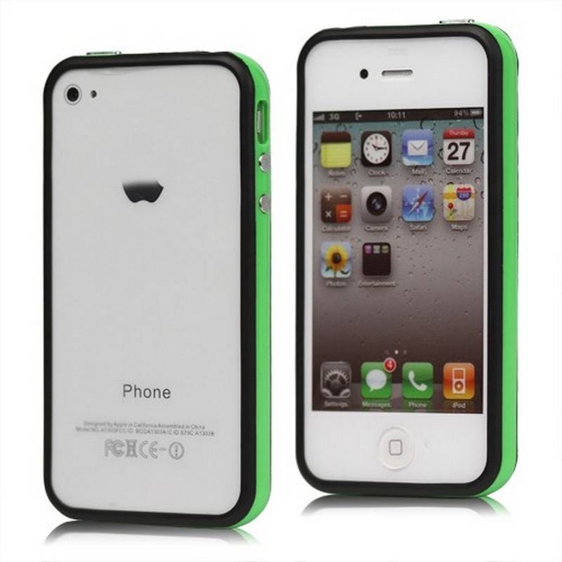 Bumper iphone 4/S verde y negro