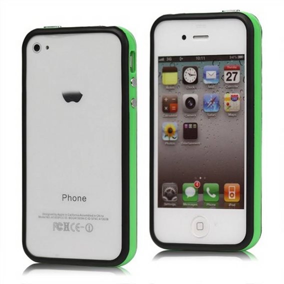 Bumper iphone 4/S verde y negro