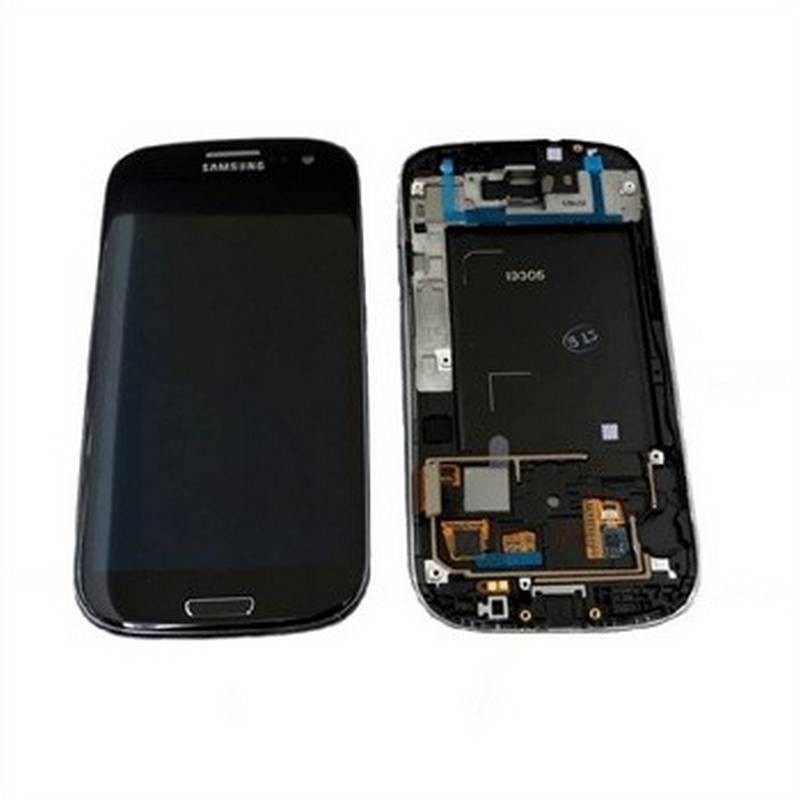 Pantalla completa + carcasa frontal samsung Galaxy S3 LTE i9305. azul