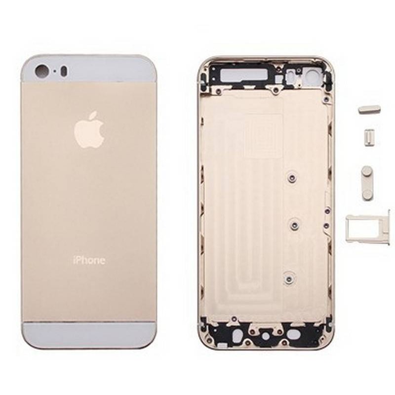 carcaça tapa traseira para iphone 5s cor ouro