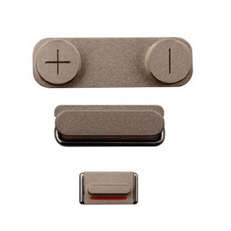 set de botones iphone 5s color dorado, oro