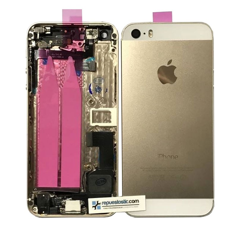 Carcasa tapa trasera completa en color oro para iPhone 5s