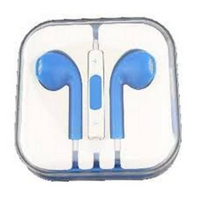 Fone de ouvidoes Cascos com Micrófono e Control Volume para iPhone, azul