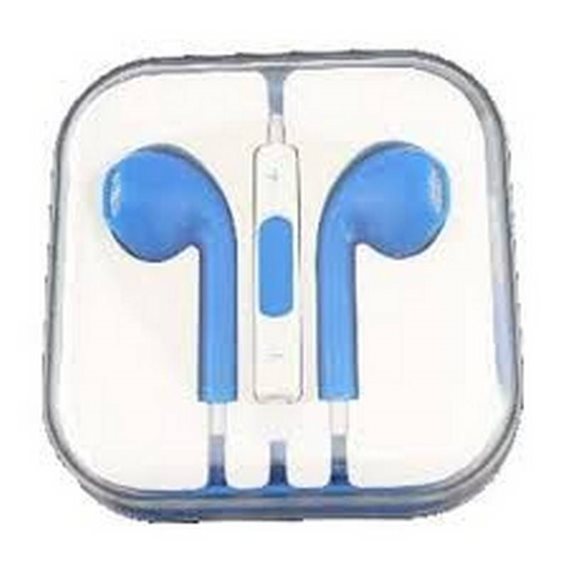 Fone de ouvidoes Cascos com Micrófono e Control Volume para iPhone, azul