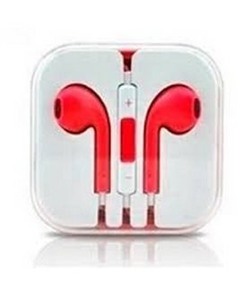 Fone de ouvidoes Cascos com Micrófono e Control Volume iPhone rojo