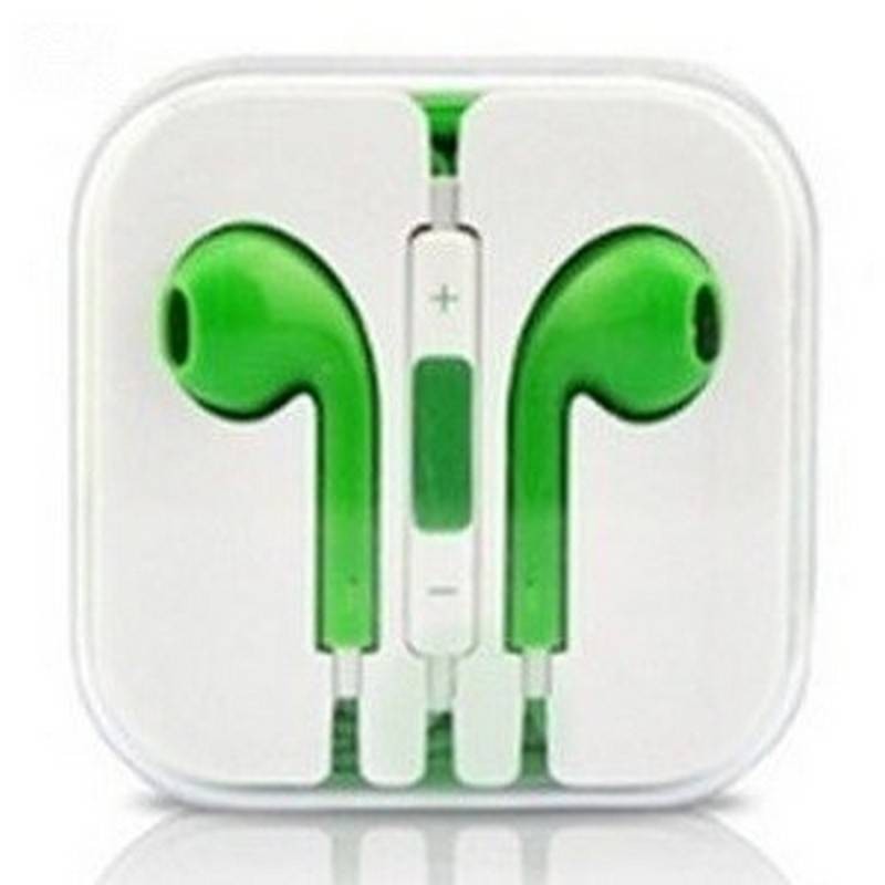 Fone de ouvidoes Cascos com Micrófono e Control Volume iPhone verde