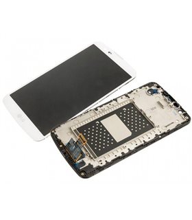 Ecrã LCD Display , Tactil Con Marco para LG K10 K420N Branca