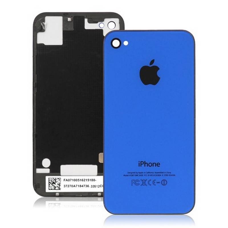 KIT RECAMBIO ECRÃ (Display) COMPLETA + TAPA TRASERA + BOTON HOME para iPhone 4S em COLOR AZUL