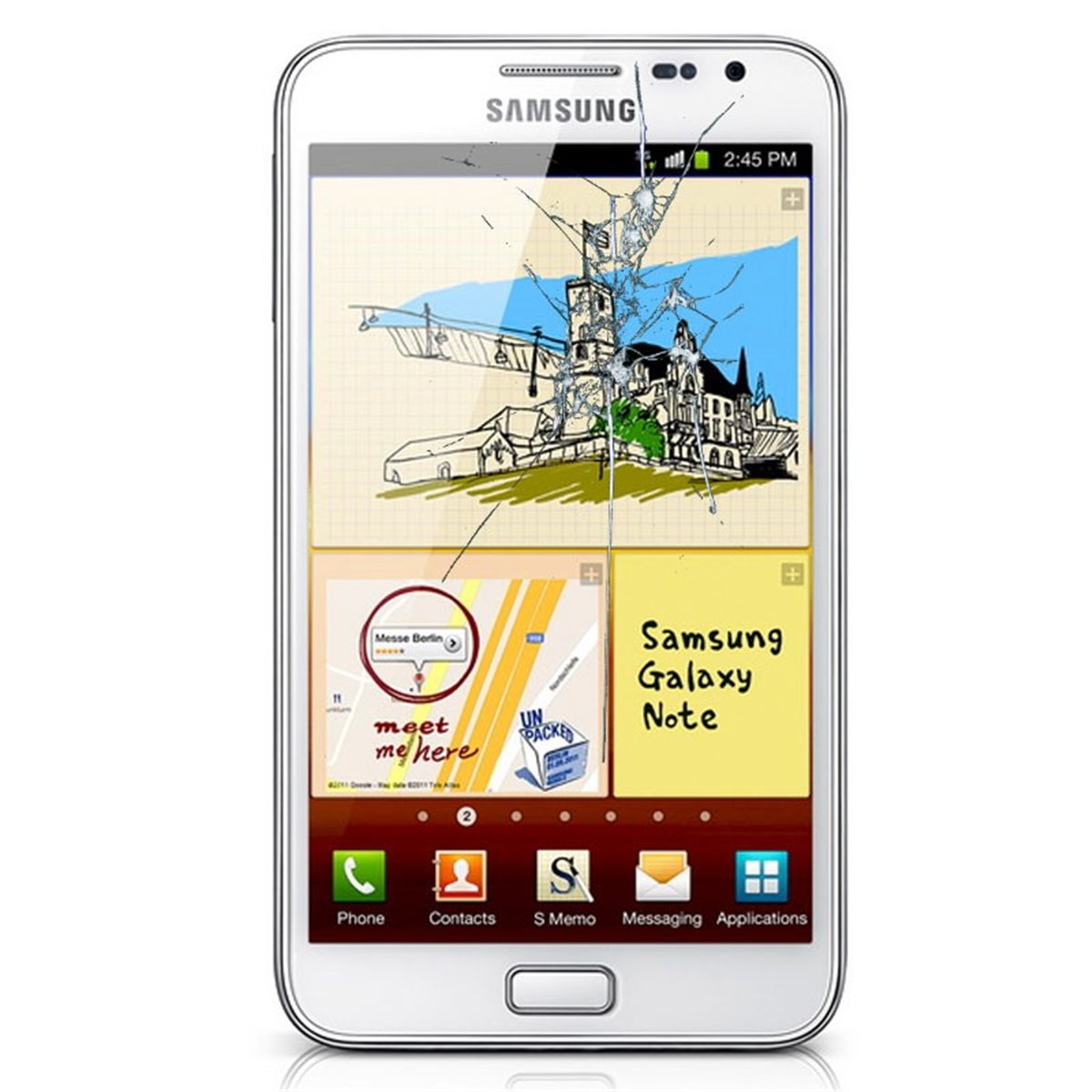 Reparaçao Ecrã Original Samsung NOTE1 N7000 BLANCA