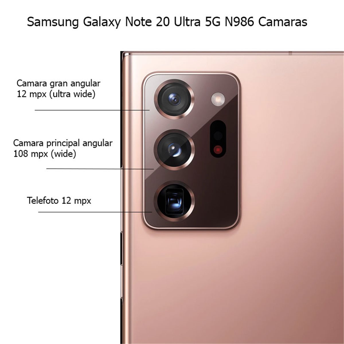 Reparacion Camara trasera telefoto original Samsung Galaxy Note 20 Ultra 5G N986