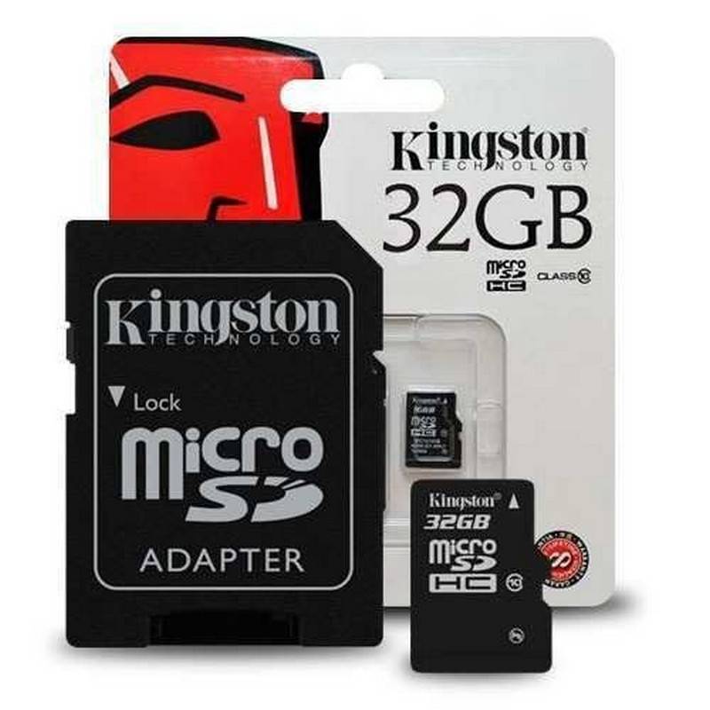 Tarjeta de memoria Micro Sd Kingston Original de 32GB.