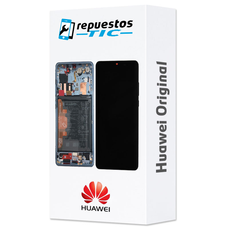 Pantalla completa original con marco Huawei P30 Pro (VOG-L29) Azul Nácar